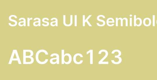 Sarasa UI K Semibold