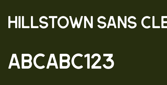 Hillstown Sans Clean demo