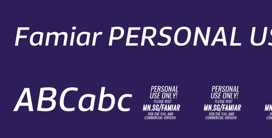 Famiar PERSONAL USE ONLY Medium