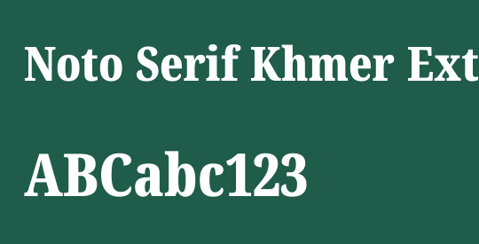 Noto Serif Khmer ExtraCondensed Black