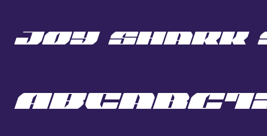 Joy Shark Semi-Expanded Italic