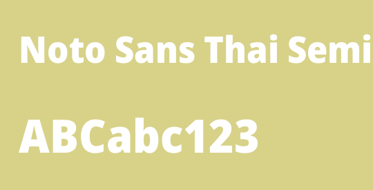 Noto Sans Thai SemiCondensed Black
