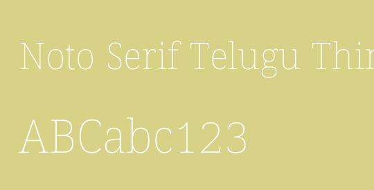 Noto Serif Telugu Thin