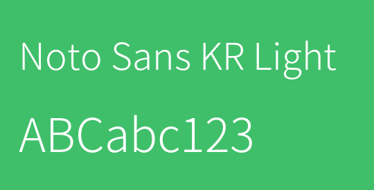 Noto Sans KR Light