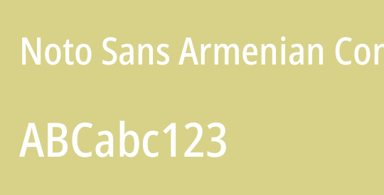 Noto Sans Armenian Condensed Medium