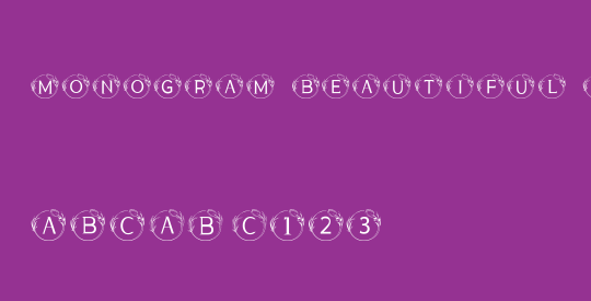 MONOGRAM BEAUTIFUL FLOWER