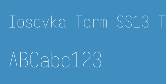 Iosevka Term SS13 Thin