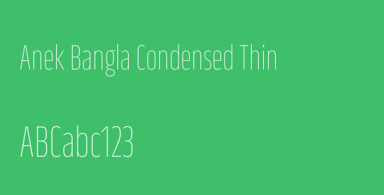 Anek Bangla Condensed Thin