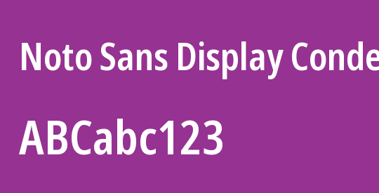 Noto Sans Display Condensed SemiBold