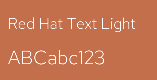 Red Hat Text Light