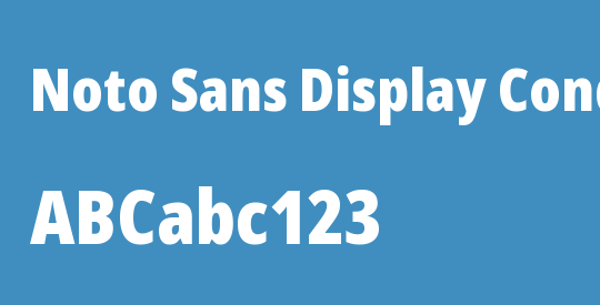 Noto Sans Display Condensed Black