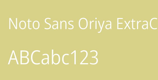 Noto Sans Oriya ExtraCondensed Light