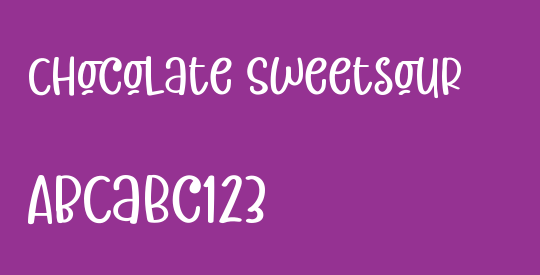 Chocolate Sweetsour