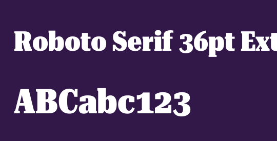 Roboto Serif 36pt ExtraCondensed Black