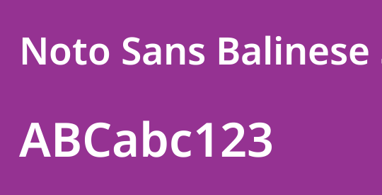 Noto Sans Balinese SemiBold