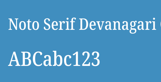 Noto Serif Devanagari Condensed Medium