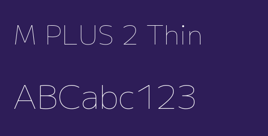 M PLUS 2 Thin