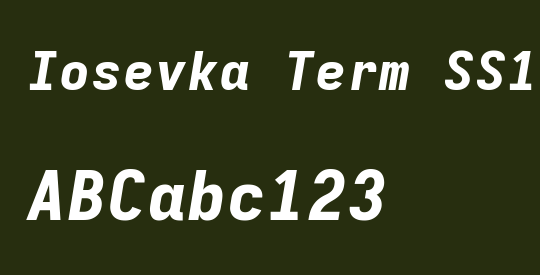 Iosevka Term SS10 HvEx