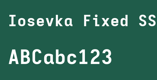 Iosevka Fixed SS07 XBdEx