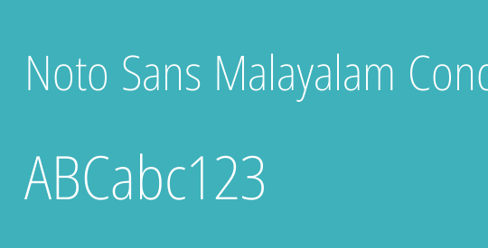 Noto Sans Malayalam Condensed ExtraLight