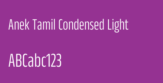 Anek Tamil Condensed Light