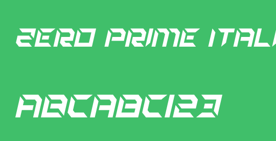 Zero Prime Italic