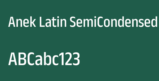 Anek Latin SemiCondensed Medium