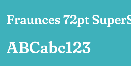 Fraunces 72pt SuperSoft SemiBold