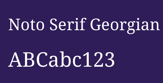 Noto Serif Georgian