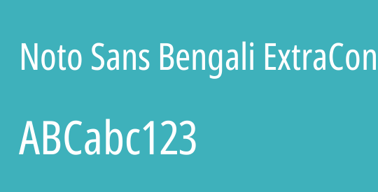 Noto Sans Bengali ExtraCondensed