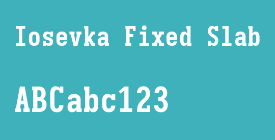 Iosevka Fixed Slab Extrabold