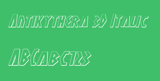 Antikythera 3D Italic
