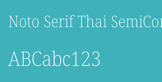 Noto Serif Thai SemiCondensed ExtraLight