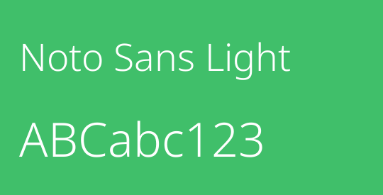 Noto Sans Light