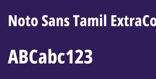 Noto Sans Tamil ExtraCondensed ExtraBold