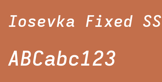 Iosevka Fixed SS18 SmBdEx