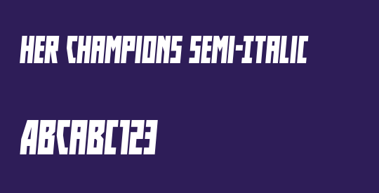 Her Champions Semi-Italic