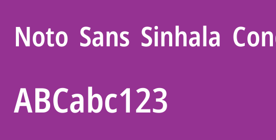 Noto Sans Sinhala Condensed SemiBold