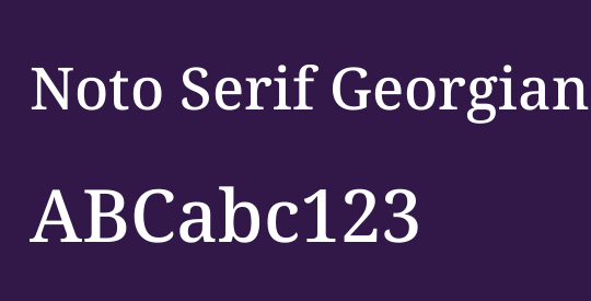 Noto Serif Georgian Medium