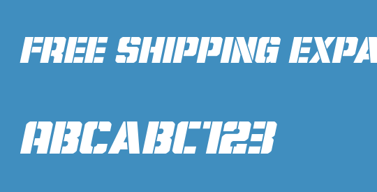 Free Shipping Expanded Italic