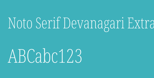 Noto Serif Devanagari ExtraCondensed ExtraLight