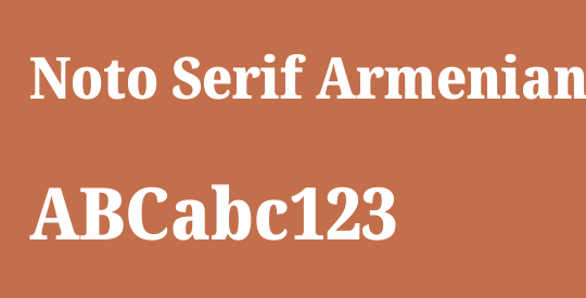 Noto Serif Armenian Condensed Black
