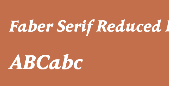 Faber Serif Reduced Heavy