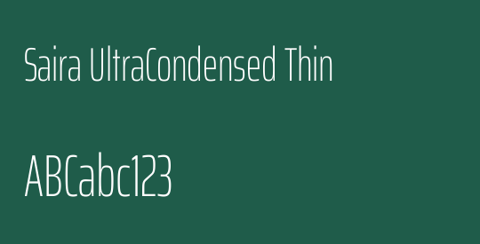 Saira UltraCondensed Thin