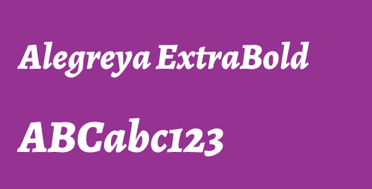 Alegreya ExtraBold