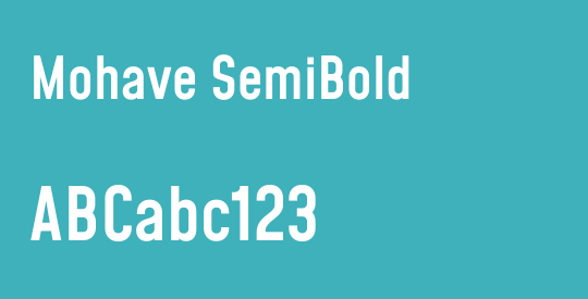 Mohave SemiBold