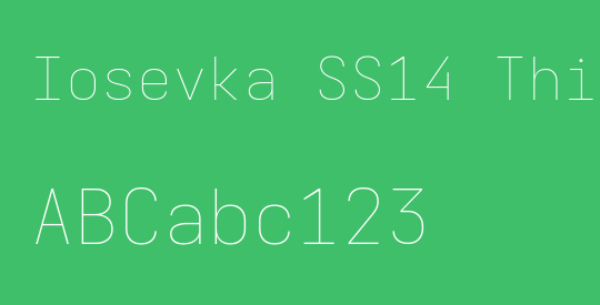 Iosevka SS14 Thin Extended