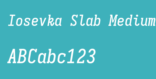 Iosevka Slab Medium