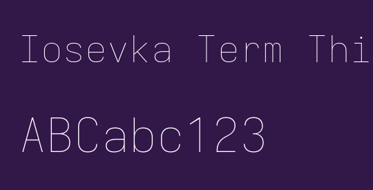 Iosevka Term Thin Extended