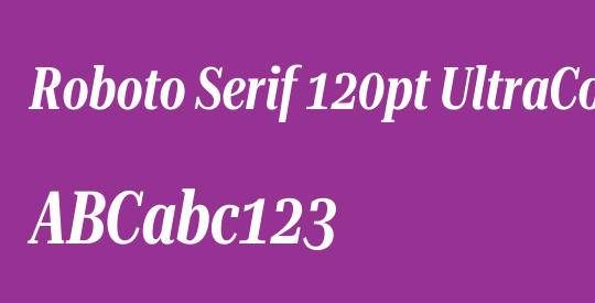 Roboto Serif 120pt UltraCondensed SemiBold
